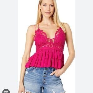 NWT Free People Adella Cami Tank in Rose Hypnotic